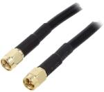 4CarMedia Cablu SMA tata-tata 50 ohm 0.5m negru 4CarMedia SMA-MM/50/0.5 (SMA-M/M/50/0.5) - drumix