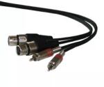 ibiza Cablu 2x RCA tata la 2x XLR mama 1.5m ibiza (CM1.5RXF-2) - drumix