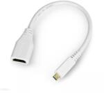 Raspberry Pi Cablu adaptor HDMI mama - micro HDMI tata 0.235m alb RASPBERRY 789RP-19040302 (789RP-19040302) - drumix