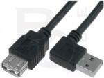 BQ CABLE Cablu USB 2.0 A soclu mama - USB A mufa tata in unghi 1.8m negru BQ CABLE (CAB-USB2AAF/2-K) - drumix