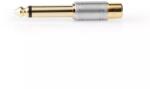 Nedis Adaptor audio MONO JACK 6.35 mm tata - RCA mama gri Nedis (CAGC23935ME) - drumix