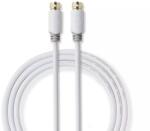 Nedis Cablu coaxial Nedis F tata - F tata 2m alb cupru dublu izolat (CSBW41000WT20) - drumix