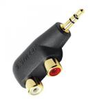 AudioQuest Adaptor 1xJack3.5 tata la 2xRCA mama Audioquest Hard Mini/RCA Adaptor (3.5MM2RCA)