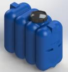 Valrom Rezervor apa rectangular 500L Valrom, polietilena, albastru, cu capac, pentru stocare apa (49030500000)