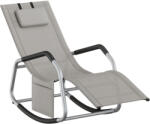 SONGMICS Sezlong balansoar de gradina SONGMICS, gri, cu tetiera reglabila (EZ-GCB230G01)