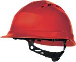 Delta Plus Delta quartz up iv / Предпазна каска с къс визьор - червена Регулируема (quarup4ro)
