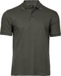 TEE JAYS TJ1405 / Мъжка еластична поло тениска от плътен памук - тъмнозелена XXXL (181405za213)