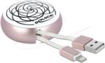 Delock USB Lightning Încărcător/date Roz-alb 46cm 85817 (85817)