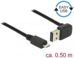 Delock USB Micro USB Átalakító Fekete 50cm 85203 (85203)