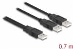 Delock USB Elosztó Fekete 70cm 80000 (80000)