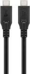 Goobay USB 4.0 Type C Összekötő Fekete 1.5m 74192 (74192)