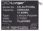 Cameron Sino Alcatel One Touch Pixi 3 8 LTE CAMERON SINO Li-Polymer akku 3.7V/3200mAh, Alcatel TLp032B2 kompatibilis, FEKETE (CS-ALP310SL)