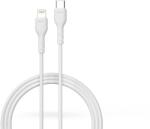 DEVIA USB 2.0 Type C Lightning Töltő/adat Fehér 1m ST394591 (ST394591)
