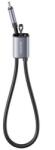 USAMS U97 adatkábel Type-C - Type-C 60W PD gyorstöltő kézpánt 30cm Sötétszürke SJ784USB01 (SJ784USB01)