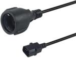 Equip 230V IEC Táp Fekete 25cm 112106 (112106)