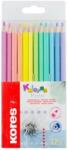 Kores Kolores Pastel háromszögletű színes ceruza készlet 12 pasztell szín