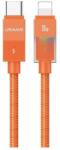 USAMS U93 adatkábel Type-C - lightning 30W PD LED 120cm NARANCSSÁRGA SJ776USB02 (SJ776USB02)