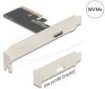 Delock PCI Express x4 kártya - 1 x külső OCuLink SFF-8612 alacsony profilú DL90965 (DL90965)
