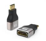 PremiumCord HDMI 2.1 Mini HDMI Átalakító Fekete-Szürke 3cm KPHDMA-43 (KPHDMA-43)