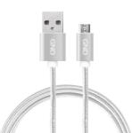  MicroUSB kábel 2m fonott ezüst USB A DBKF-GNDMICUSB200MM05 (DBKF-GNDMICUSB200MM05)