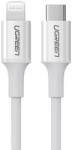 UGREEN USB 2.0 Type C Lightning Töltő/adat Fehér 1.5m 6957303867486 (6957303867486)