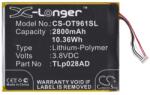 Cameron Sino Li-Polymer akku 3.8V/2800mAh, Alcatel TLP028AC kompatibilis, FEKETE (CS-OT961SL)