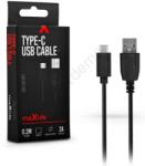  USB 2.0 Type C Töltő/adatkábel Fekete 20cm TF-0066 (TF-0066)