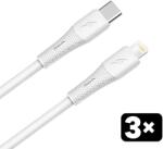 AVAX USB 2.0 Type C Lightning Töltő/adat Fehér 1.5m CB4308 (CB4308)