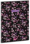 Ars Una Pearl Blossom A4 extra kapcsos kockás füzet Black (53123770)
