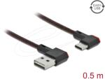 Delock USB 2.0 Type C Átalakító Fekete 50cm 85280 (85280)