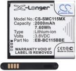 Cameron Sino Samsung K-Zoom CAMERON SINO Li-Ion akku 3.8V/2000mAh, Samsung EB-BC115BBC kompatibilis, FEKETE (CS-SMC115MX)