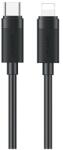 USAMS U94 adatkábel USB - lightning 30W PD gyorstöltő 100cm FEKETE SJ781USB01 (SJ781USB01)