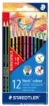 STAEDTLER Színes ceruza készlet hatszögletű Noris Colour 10+2 különböző szín (185 C12P)