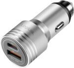 LogiLink Autós töltő 2xUSB USB-C (PD) USB-A (QC) 20W ezüst PA0228A (PA0228A)