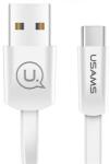 USAMS U2 adatkábel USB - Type-C, lapos kábel, FEHÉR (SJ200_W)