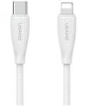 USAMS IPAD Air USAMS GREEN SERIES adatkábel Type-C - lightning 100cm FEHÉR (SJ717USB02)