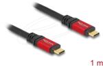 Delock USB 2.0 Type C Összekötő Fekete-Piros 1m 80050 (80050)