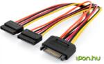 ASSMANN SATA táp Tápkábel Fekete 30cm AK-430405-003-M (AK-430405-003-M)