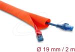 Delock Kábelvédő hüvely önzáró 2 m x 19 mm narancssárga DL19019 (DL19019)