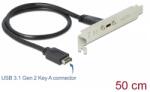 Delock USB 3.1 Gen 2 Csatlakozó aljzat 1 x USB Type-C porttal (89936)
