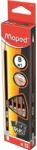 Maped Grafitceruza radírral HB háromszögletű Black Peps 12 db