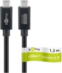 Goobay USB 4.0 Type C Összekötő Fekete 1.2m 74376 (74376)