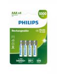 Philips Rechargeable NiMH mikro ceruza akku (AAA) 1000mAh 4db (R03B4RTU10/10)