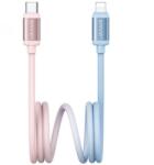 USAMS IPAD USAMS BICOLOR adatkábel Type-C - lightning, 120cm, KÉK/RÓZSASZÍN (SJ757USB03)
