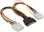BlackBird Molex SATA táp Táp Mintás 15cm BH1503 (BH1503)