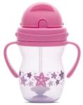 Lorelli Szívószálas itató fogantyúval 275ml - Pink/Purple (3800166106076)