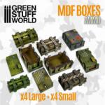 Green Stuff World GSW11654 Téglalap alakú fa MDF dobozok (4+4 darabos szett) (GSW11654)