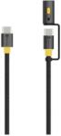 Tactical USB 2.0 Type C Összekötő Fekete-Sárga 1.5m SP110094 (SP110094)