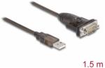 Delock USB Soros Átalakító Fekete 1.5m 62645 (62645)