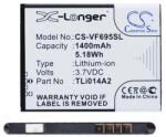 Cameron Sino Alcatel OT-2008G CAMERON SINO Li-Ion akku 3.7V/1400mAh, Vodafone TLi014A2 kompatibilis, FEKETE (CS-VF695SL)